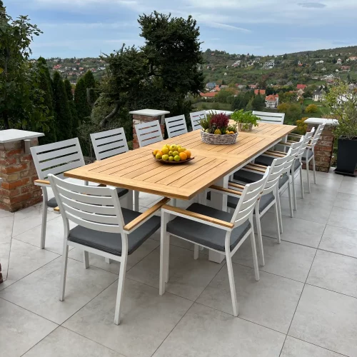 vrtni blagovaonski set Tallin bijela 13 elemenata