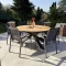 Vrtni blagovaonski set od 7 elemenata (Stirling TEAK antracit stol + Copenhagen stolice)